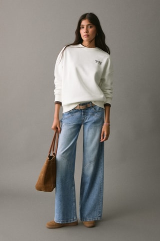Sweater imprimé coton - Blanc
