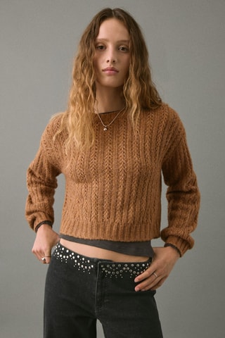 Pull grosses mailles - Camel