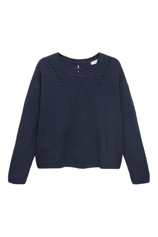 Pull-over maille oversize - Bleu marine