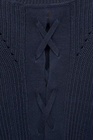 Pull-over maille oversize - Bleu marine