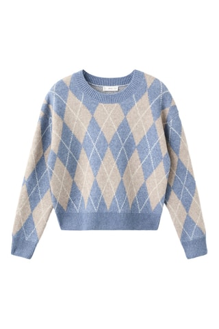 Pull-over motif losanges - Bleu