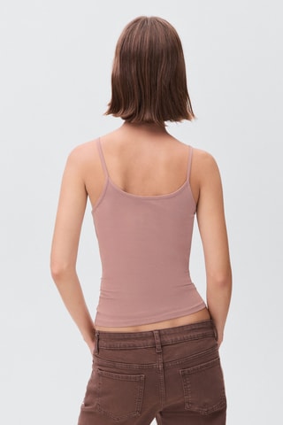 Top uni à bretelles - Rose clair