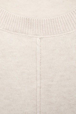 Pull-over en coton coutures décoratives - Beige