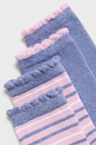 Pack 2 paires de chaussettes combinées - Violet