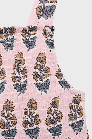 Robe coton fleurs - Rose