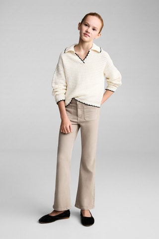 Jean flare poches - Beige