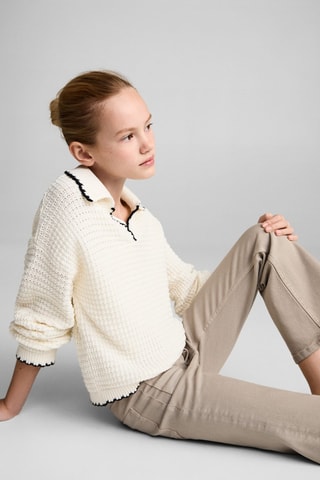 Jean flare poches - Beige