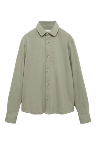 Chemise maille coton - Vert