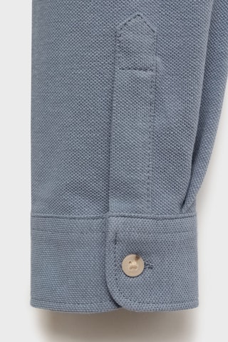 Chemise maille coton - Bleu