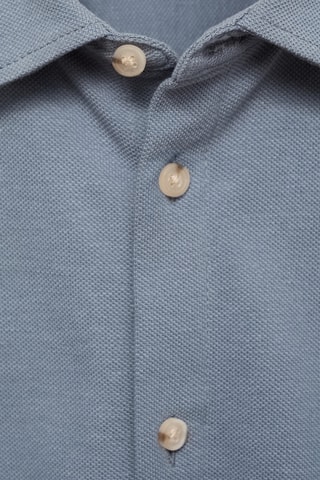 Chemise maille coton - Bleu