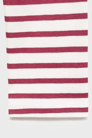 T-shirt coton à rayures - Rouge - Rouge