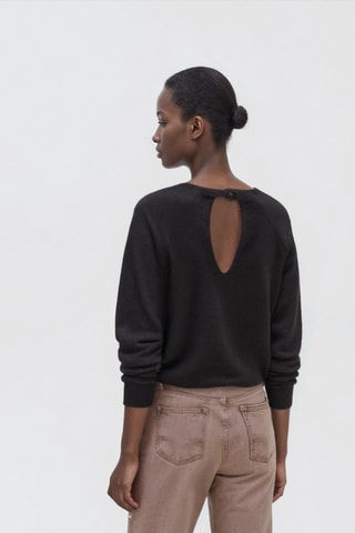 Pull ouverture au dos - Noir