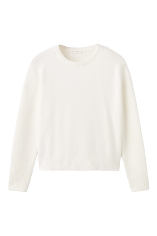 Pull-over maille manches longues - Blanc
