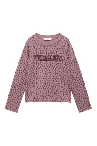 T-shirt imprimé léopard - Rose