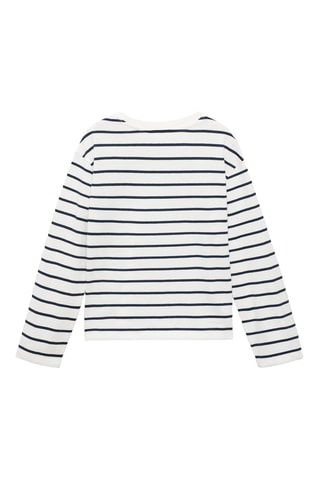 T-shirt essentiel rayé - Bleu marine