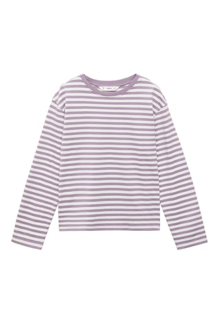 T-shirt essentiel rayé - Marron clair