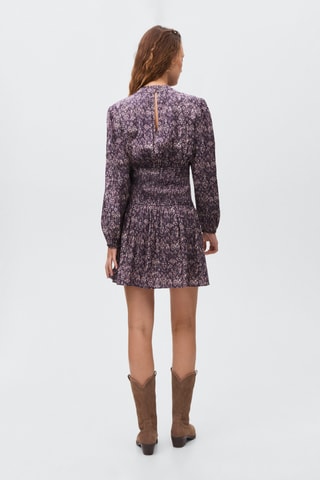 Robe fluide imprimée - Marron