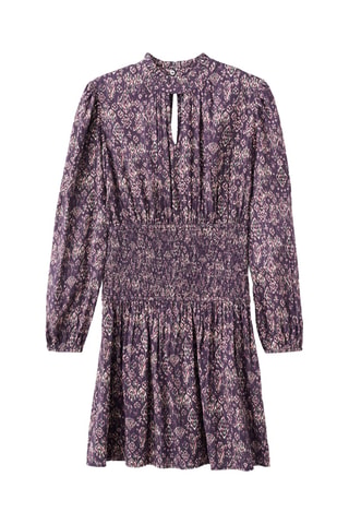 Robe fluide imprimée - Marron