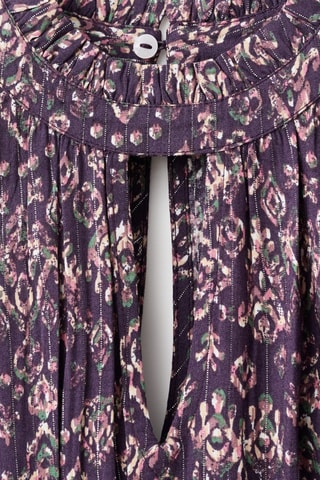 Robe fluide imprimée - Marron