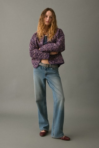 Veste en imprimé floral - Marron
