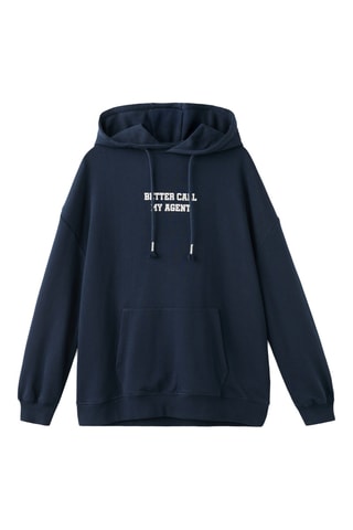 Sweat brillant imprimé - Bleu marine