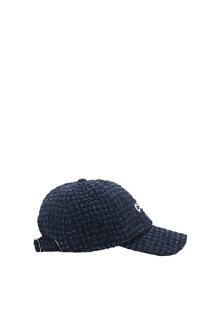 Casquette laine brodée - Bleu marine
