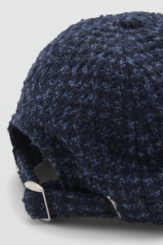 Casquette laine brodée - Bleu marine