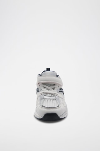 Tennis combinées Velcro - Blanc