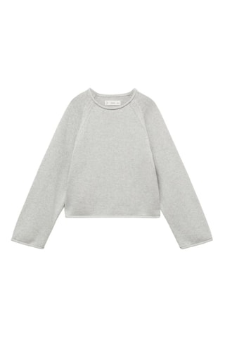 Pull-over maille coton - Gris