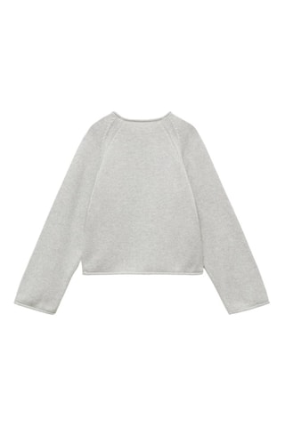 Pull-over maille coton - Gris
