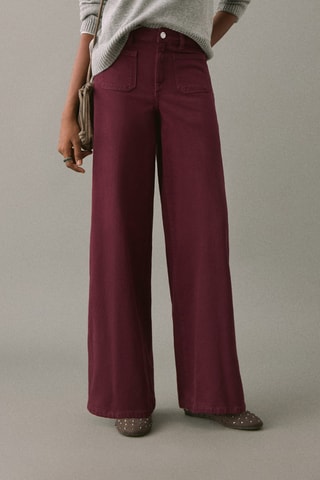 Jupe-culotte jean - Bordeaux