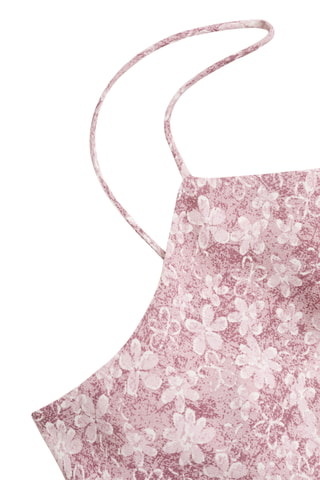 Robe longue à fleurs - Rose