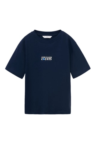 T-shirt imprimé manches courtes - Bleu marine