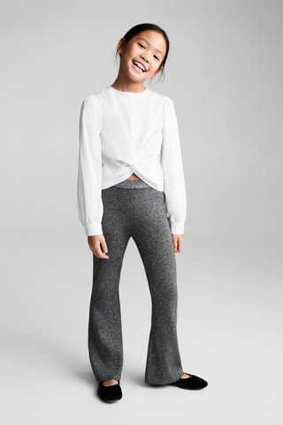 Blouse à nœud en coton - Blanc