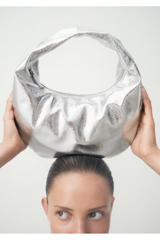 Sac à main métallisé - Gris
