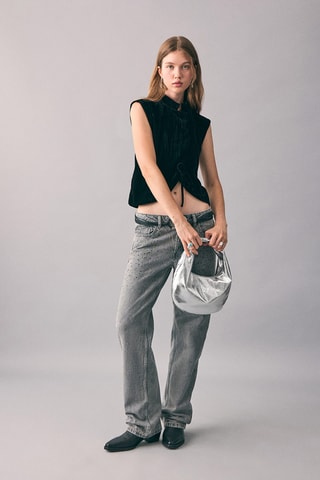 Sac à main métallisé - Gris