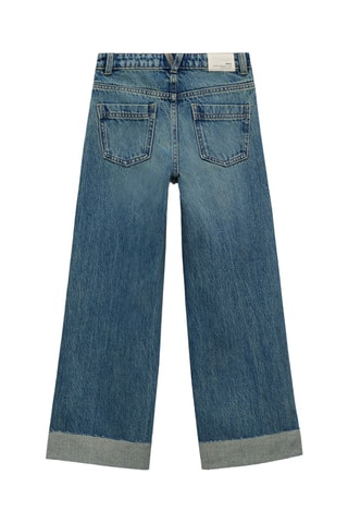 Jean wideleg à revers - Bleu