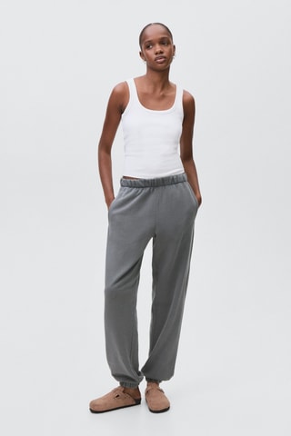 Jogging coton taille élastique - Anthracite