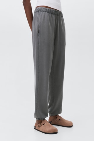Jogging coton taille élastique - Anthracite