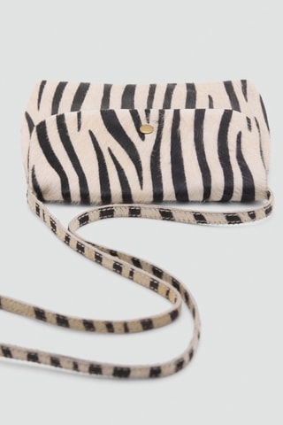 Sac en cuir imprimé animal - Beige