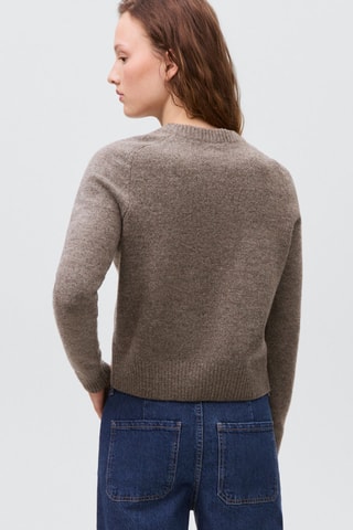Pull-over maille clouté - Marron