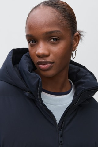 Anorak long matelassé - Bleu marine