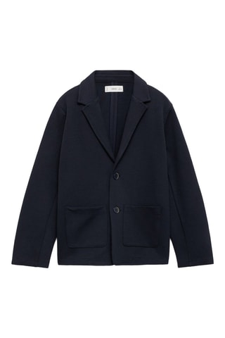 Veste en maille à poches - Bleu