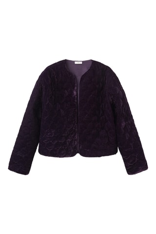 Veste en velours avec coutures - Rouge