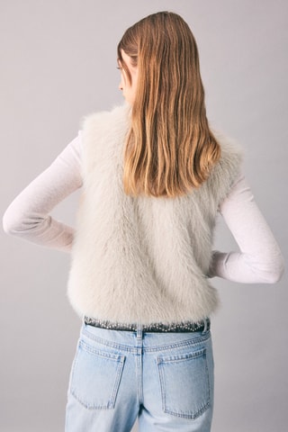 Gilet imitation fourrure - Beige
