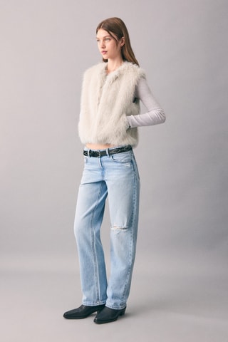 Gilet imitation fourrure - Beige