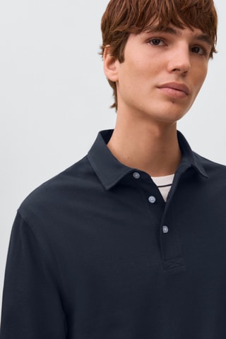 Polo basique coton - Bleu marine