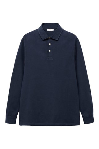 Polo basique coton - Bleu marine