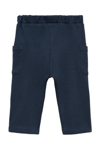 Pantalon droit boutons - Bleu marine
