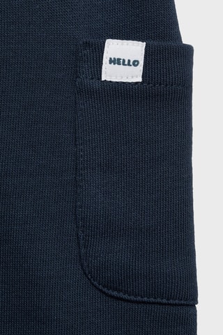 Pantalon droit boutons - Bleu marine